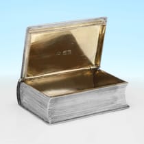 Antique Sterling Silver Snuff Box - Harris Adelstein, hallmarked in 1897 London - Victorian - Thumbnail 4