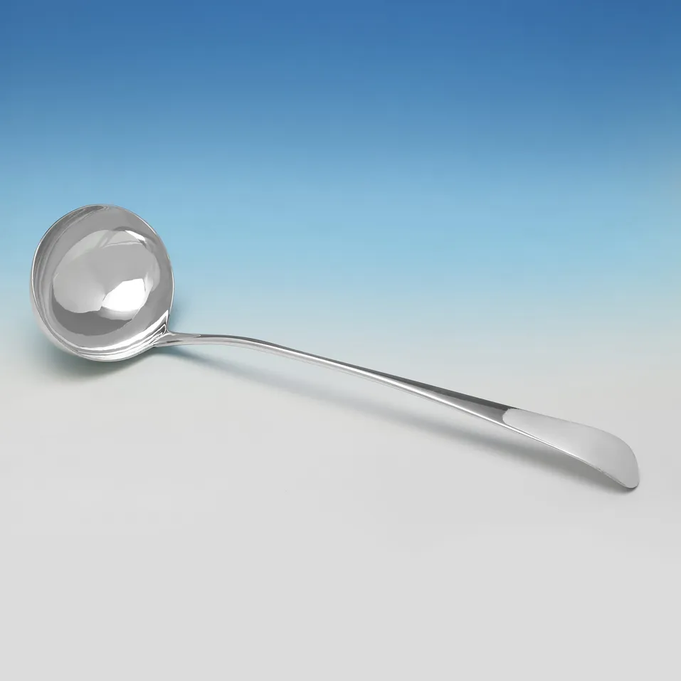 Antique Sterling Silver Soup Ladle - Thomas Chawner, hallmarked in 1772 London - George III