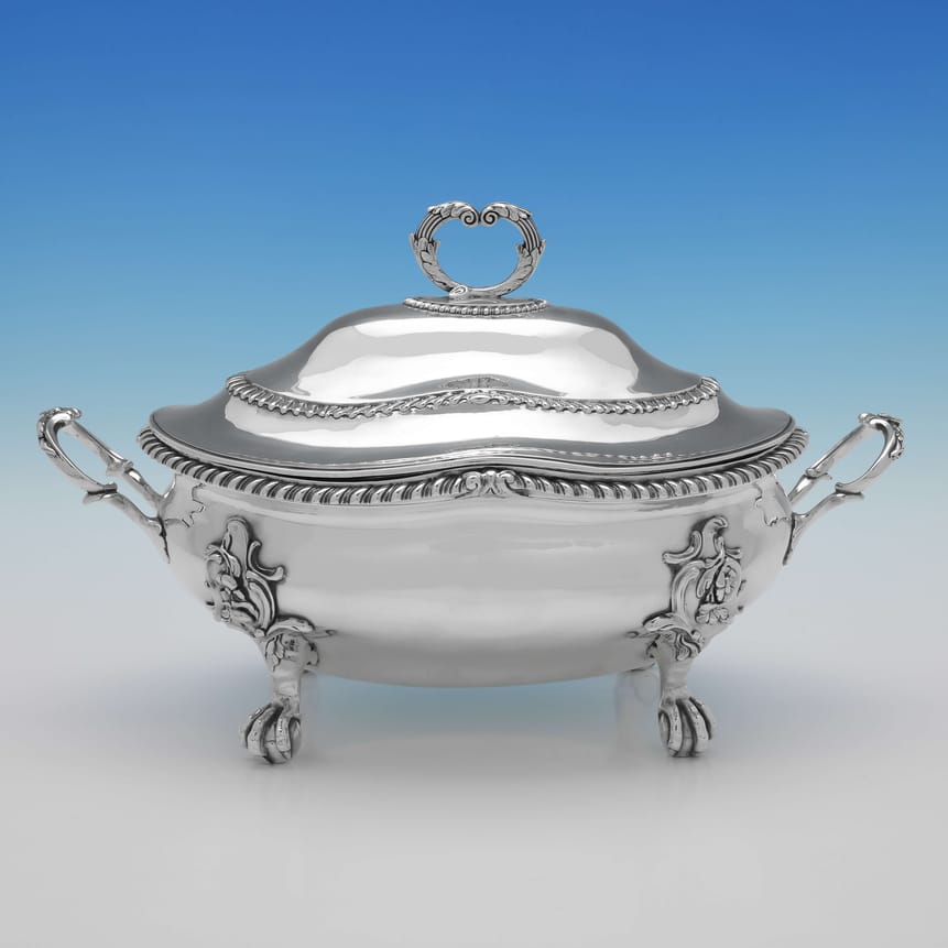 Antique Sterling Silver Soup Tureen - Lewis Herne & Francis Butty Hallmarked In 1766 London - Georgian - Image 1