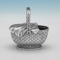 Antique Silver Plate Novelty 'Picnic Basket' Spoon Warmer - Elkington & Co., hallmarked in 1882 - Victorian - Thumbnail 2