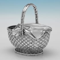 Antique Silver Plate Novelty 'Picnic Basket' Spoon Warmer - Elkington & Co., hallmarked in 1882 - Victorian - Thumbnail 3