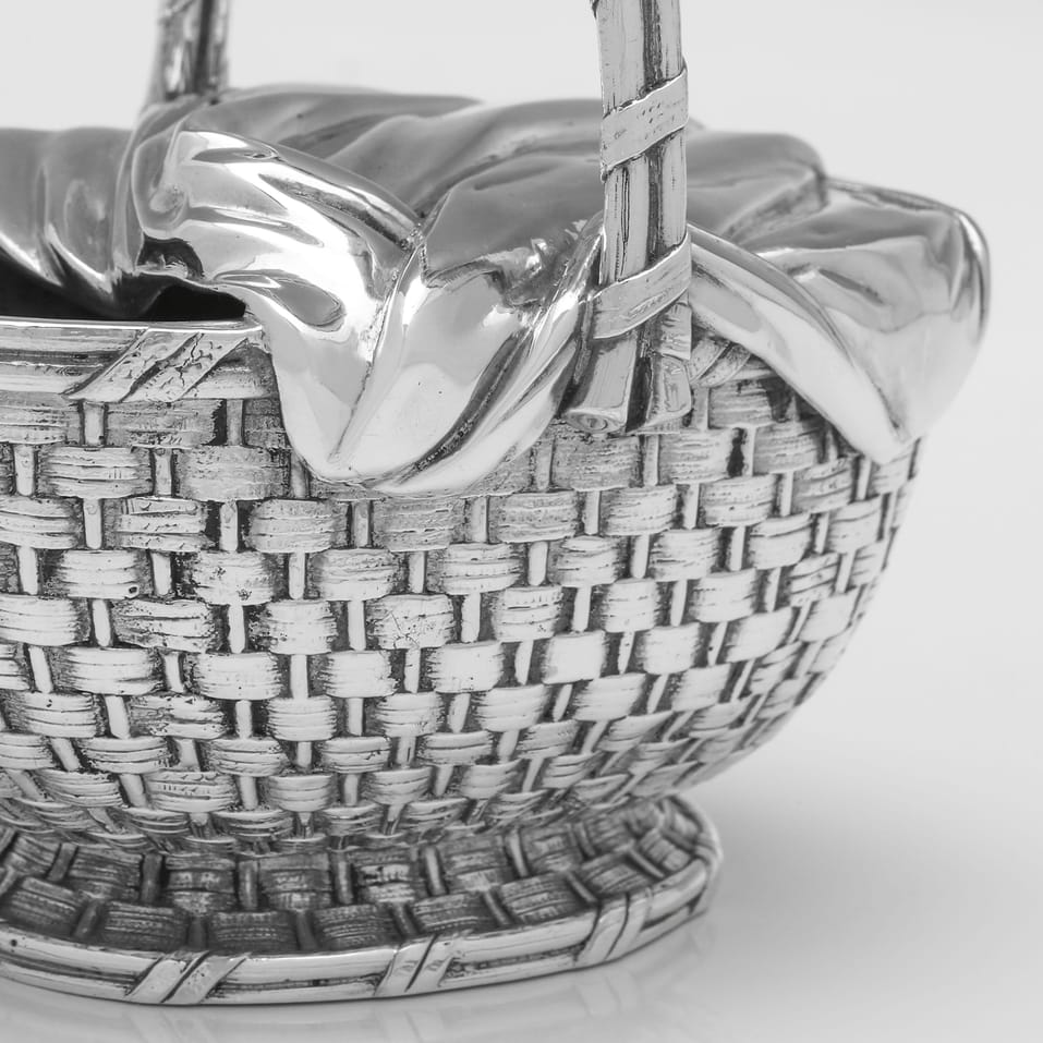 Antique Silver Plate Novelty 'Picnic Basket' Spoon Warmer - Elkington & Co., hallmarked in 1882 - Victorian - Image 4