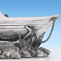 Antique Silver Plate Novelty 'Boat' Spoon Warmer - Thomas Wooley, made circa 1880 - Victorian - Thumbnail 4