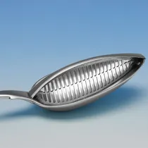 Antique Sterling Silver 'Fiddle' Straining Spoon - Eley, Fearn & Chawner, hallmarked in 1811 London - Regency - Thumbnail 4