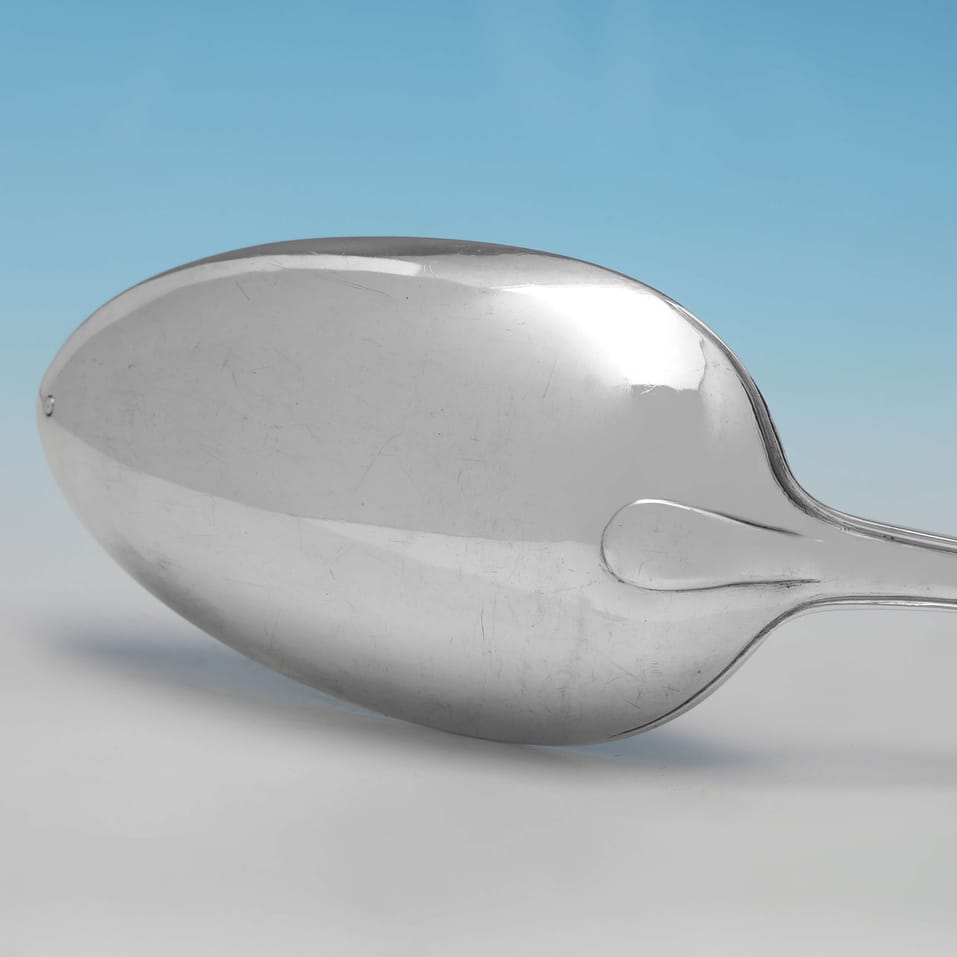 Antique Sterling Silver Straining Spoon - George Adams, hallmarked in 1841 London - Victorian - Image 5
