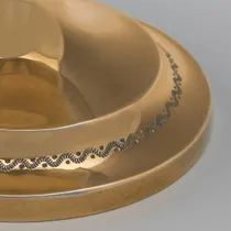 Antique Sterling Silver & Glass Gilt Sugar Basket - hallmarked in 1921 Sheffield - George V - Thumbnail 4