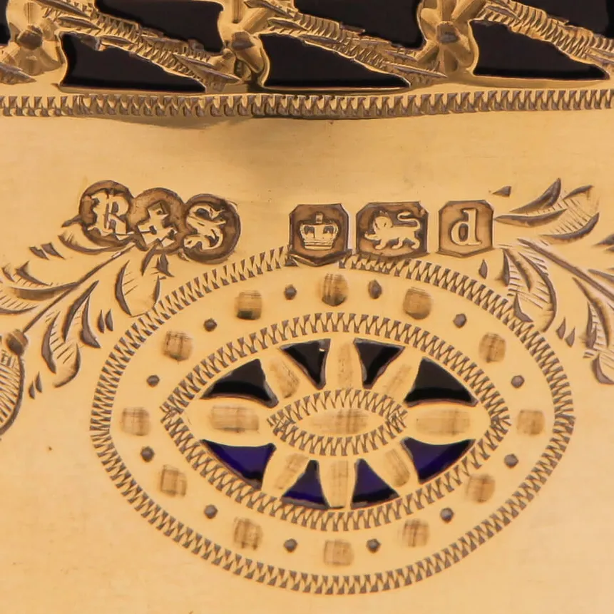 Antique Sterling Silver & Glass Gilt Sugar Basket - hallmarked in 1921 Sheffield - George V - Image 5
