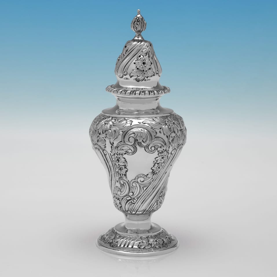Antique Sterling Silver Sugar Caster - Goldsmiths & Silversmiths Co., hallmarked in 1903 London - Edwardian - Image 1