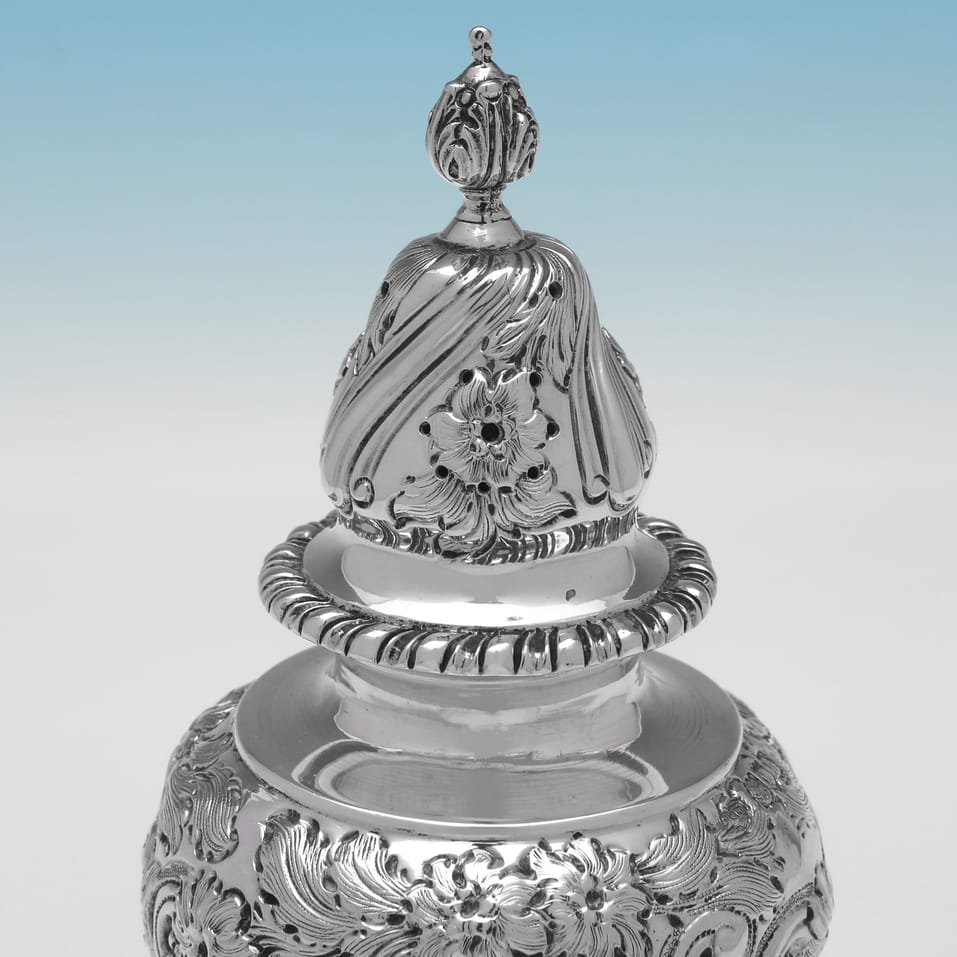 Antique Sterling Silver Sugar Caster - Goldsmiths & Silversmiths Co., hallmarked in 1903 London - Edwardian - Image 5
