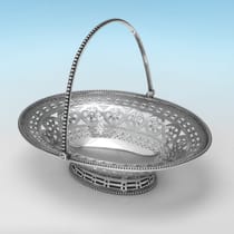 Antique Sterling Silver Sweetmeat Basket - Robert Hennell I, hallmarked in 1781 London - George III - Thumbnail 1