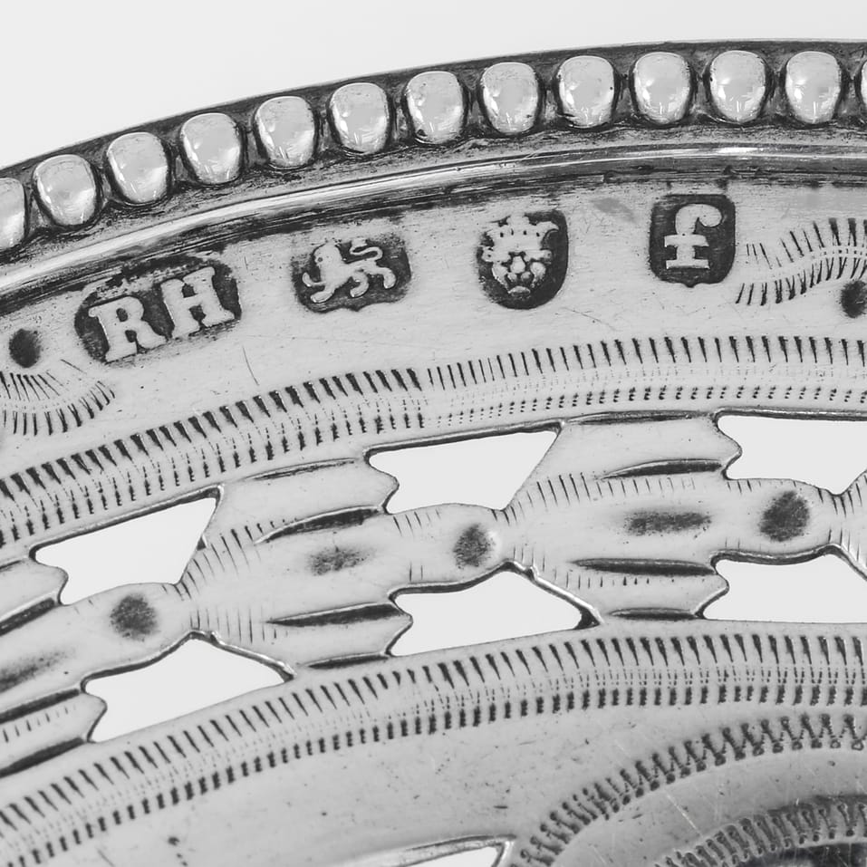 Antique Sterling Silver Sweetmeat Basket - Robert Hennell I, hallmarked in 1781 London - George III - Image 5
