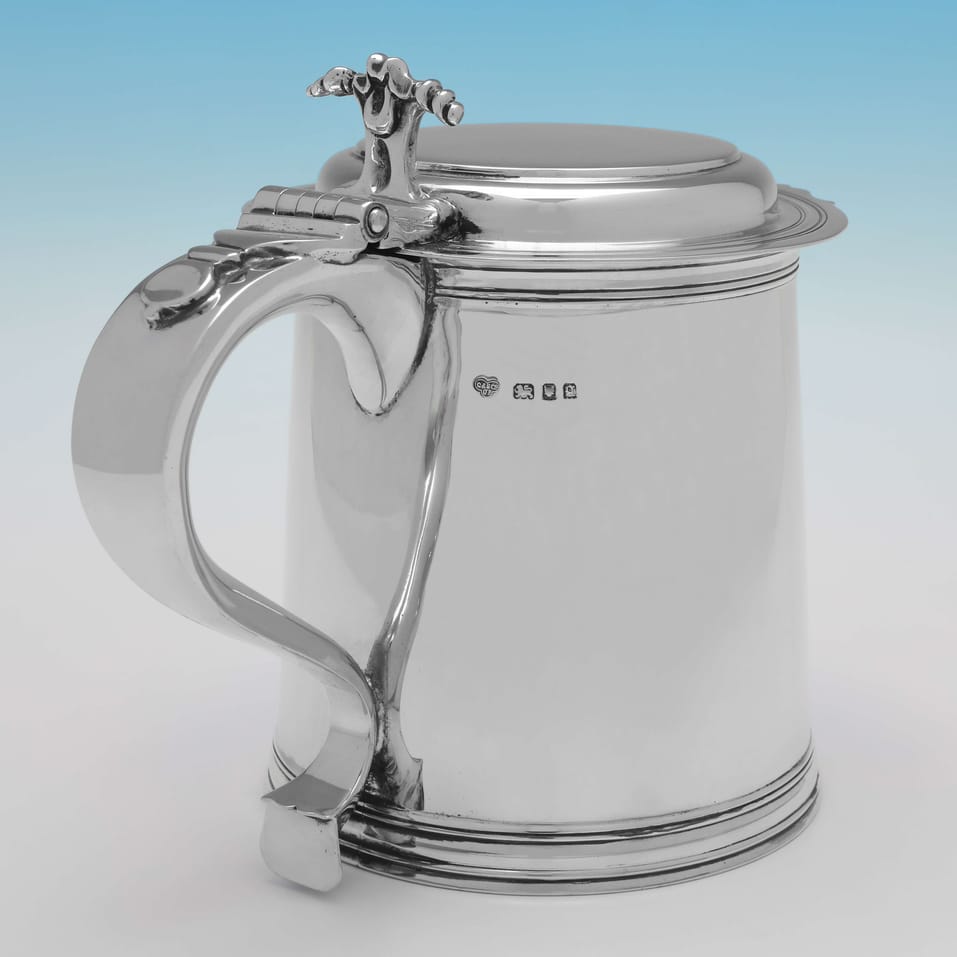 Sterling Silver Flat Top Tankard - Goldsmiths & Silversmiths Co., hallmarked in 1931 London - George V - Image 3
