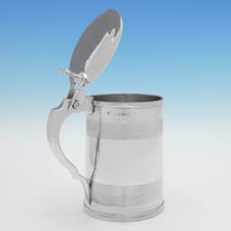 Antique Sterling Silver 'Can' Shaped Tankard - Robert Garrard, hallmarked in 1805 London - George III - Thumbnail 3