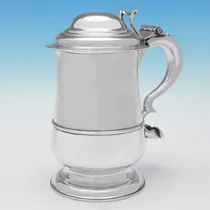 Antique Sterling Silver Tankard - David Crawford, hallmarked in 1772 Newcastle - George III - Thumbnail 1