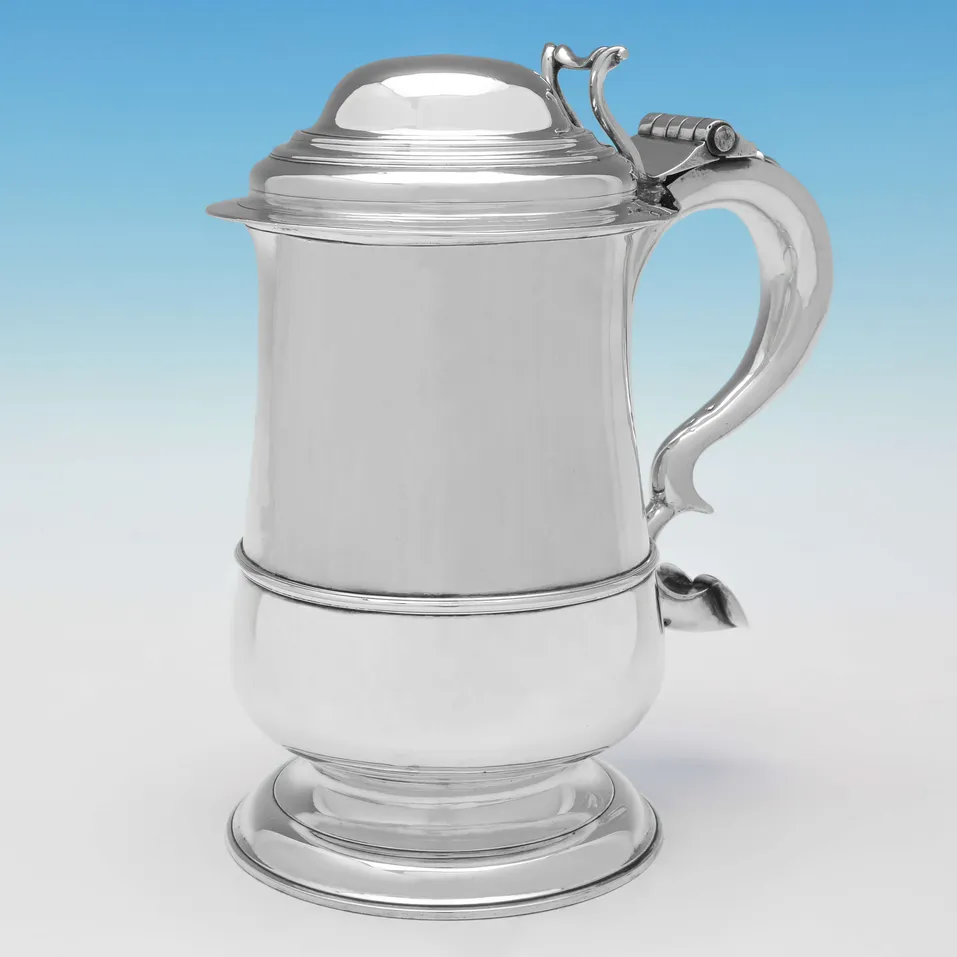 Antique Sterling Silver Tankard - David Crawford, hallmarked in 1772 Newcastle - George III - Image 1