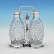 Sterling Silver & Glass Tantalus - Tiffany & Co., made circa 1950 - George VI - Thumbnail 1