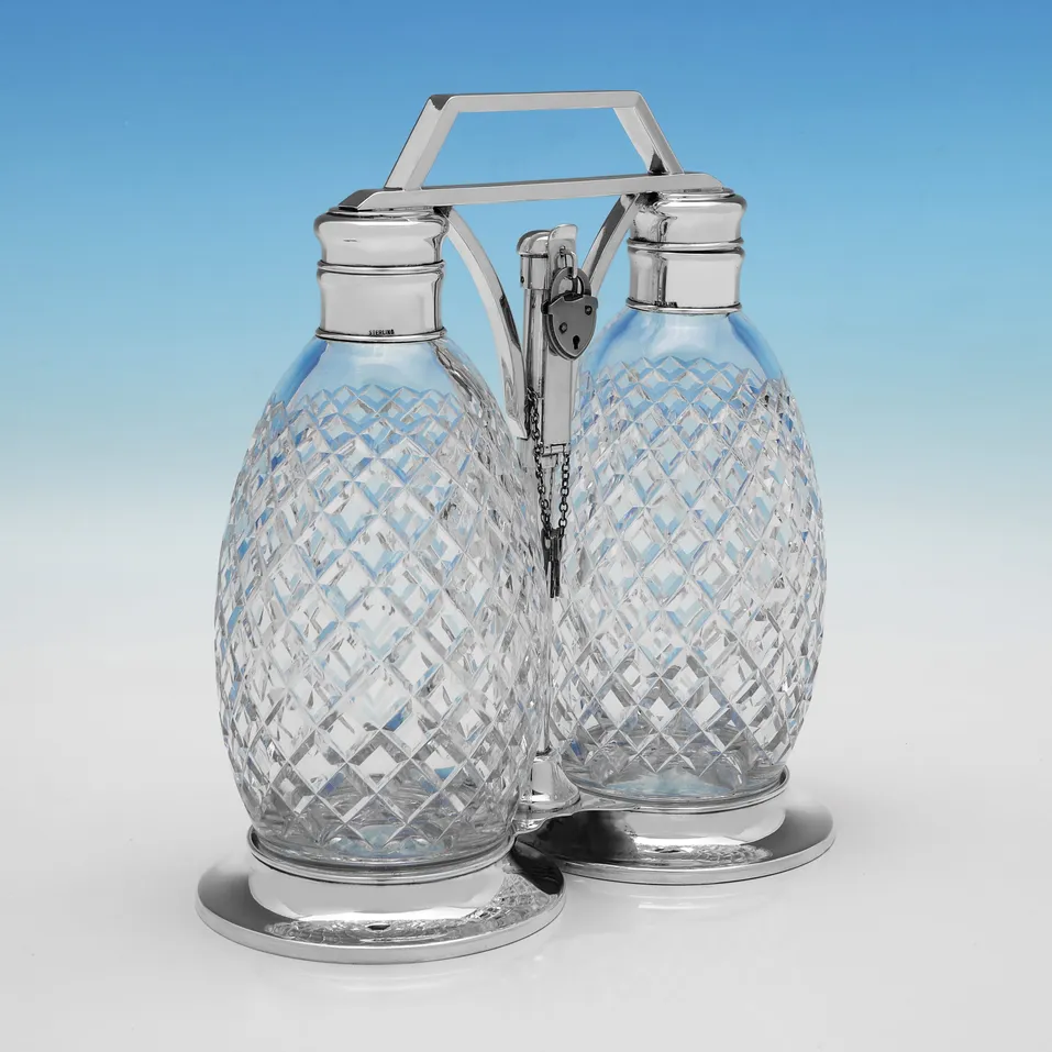 Sterling Silver & Glass Tantalus - Tiffany & Co., made circa 1950 - George VI - Image 2