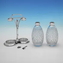 Sterling Silver & Glass Tantalus - Tiffany & Co., made circa 1950 - George VI - Thumbnail 4
