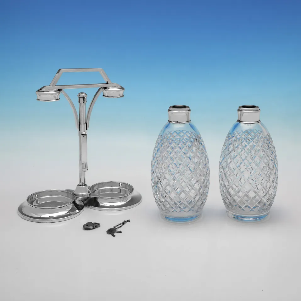 Sterling Silver & Glass Tantalus - Tiffany & Co., made circa 1950 - George VI - Image 4