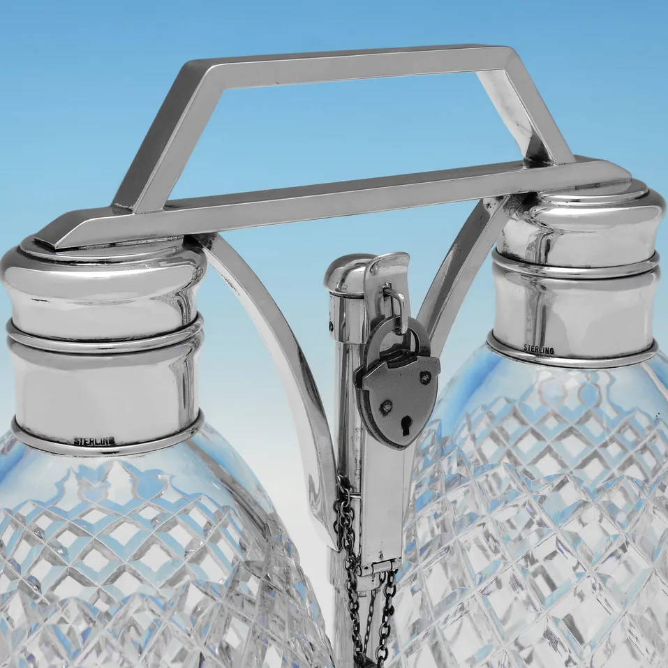 Sterling Silver & Glass Tantalus - Tiffany & Co., made circa 1950 - George VI - Image 6