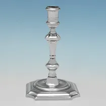 Antique Sterling Silver Taperstick - Richard Green, hallmarked in 1729 London - George II - Thumbnail 2