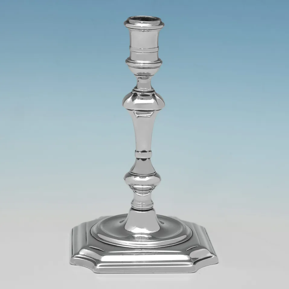 Antique Sterling Silver Taperstick - Richard Green, hallmarked in 1729 London - George II - Image 2