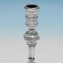 Antique Sterling Silver Pair of Tapersticks - Francis Turner, hallmarked in 1723 London - George I - Thumbnail 3