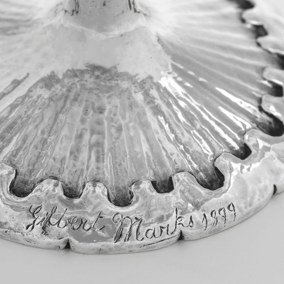 Antique Sterling Silver Pair of Tazzas - Gilbert Marks, hallmarked in 1899 London - Victorian - Image 8