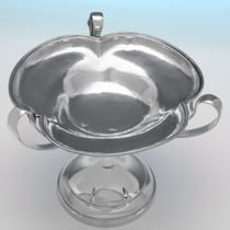 Antique Sterling Silver Tazza - Walker & Hall, hallmarked in 1913 Sheffield - George V - Thumbnail 3