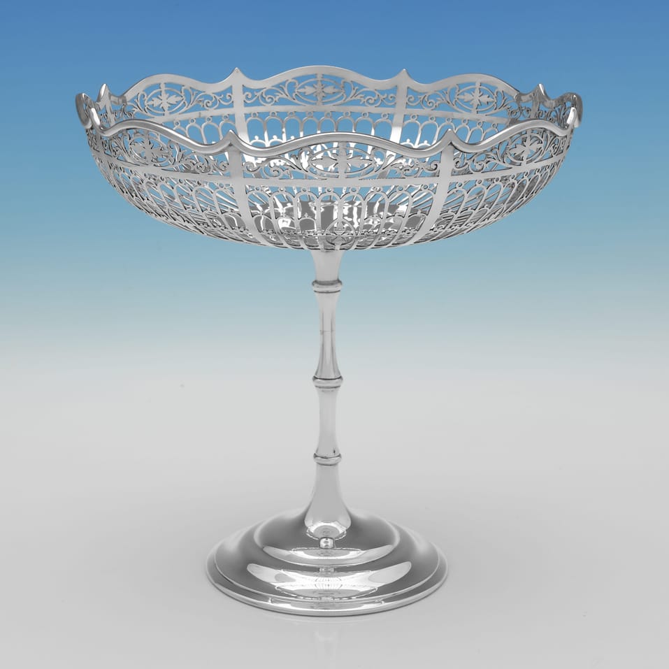 Antique Sterling Silver Tazza - Mappin & Webb, hallmarked in 1911 Sheffield - George V