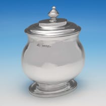 Antique Sterling Silver Tea Caddy - C. F. Hancock & Co., hallmarked in 1885 London - Victorian - Thumbnail 1