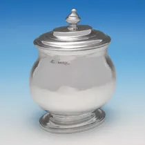 Antique Sterling Silver Tea Caddy - C. F. Hancock & Co., hallmarked in 1885 London - Victorian - Thumbnail 1