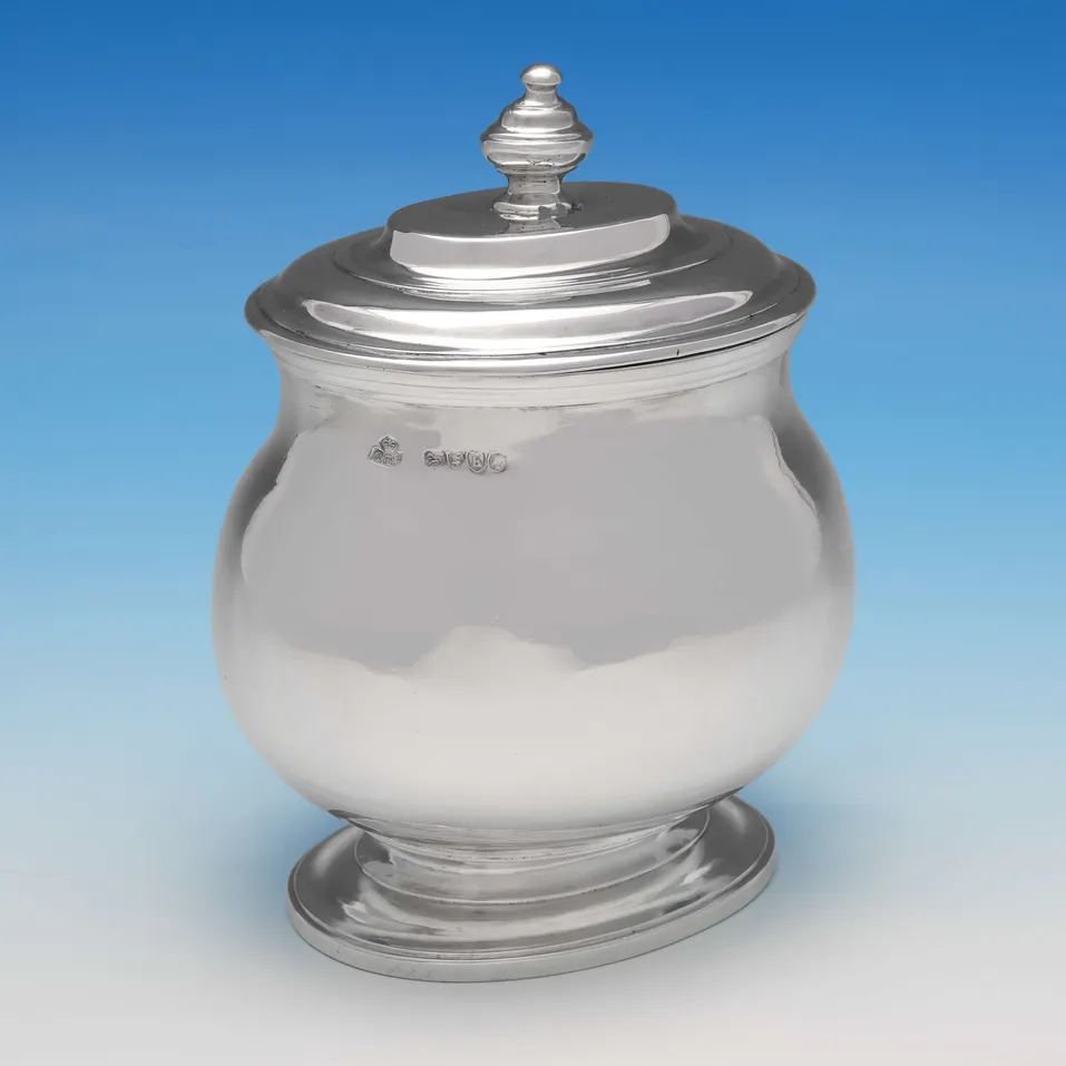 Antique Sterling Silver Tea Caddy - C. F. Hancock & Co., hallmarked in 1885 London - Victorian - Image 1