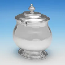 Antique Sterling Silver Tea Caddy - C. F. Hancock & Co., hallmarked in 1885 London - Victorian - Thumbnail 3