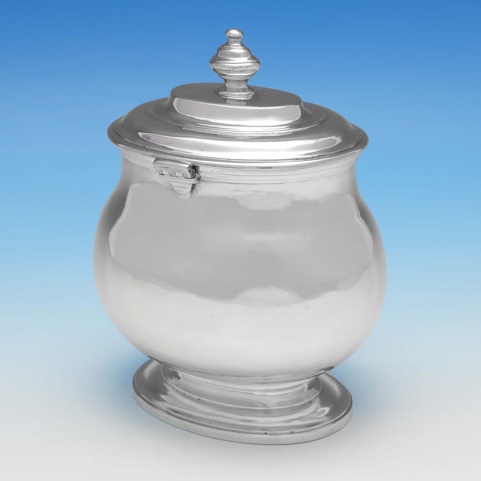 Antique Sterling Silver Tea Caddy - C. F. Hancock & Co., hallmarked in 1885 London - Victorian - Image 3