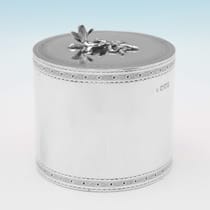 Antique Sterling Silver Tea Caddy - Blackburn & Tysall, hallmarked in 1905 London - Edwardian - Thumbnail 2