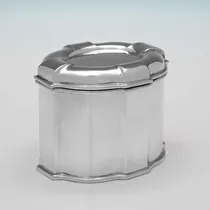 Sterling Silver Tea Caddy - Garrard & Co., hallmarked in 1926 London - George V - Thumbnail 1