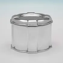 Sterling Silver Tea Caddy - Garrard & Co., hallmarked in 1926 London - George V - Thumbnail 2