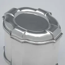 Sterling Silver Tea Caddy - Garrard & Co., hallmarked in 1926 London - George V - Thumbnail 5