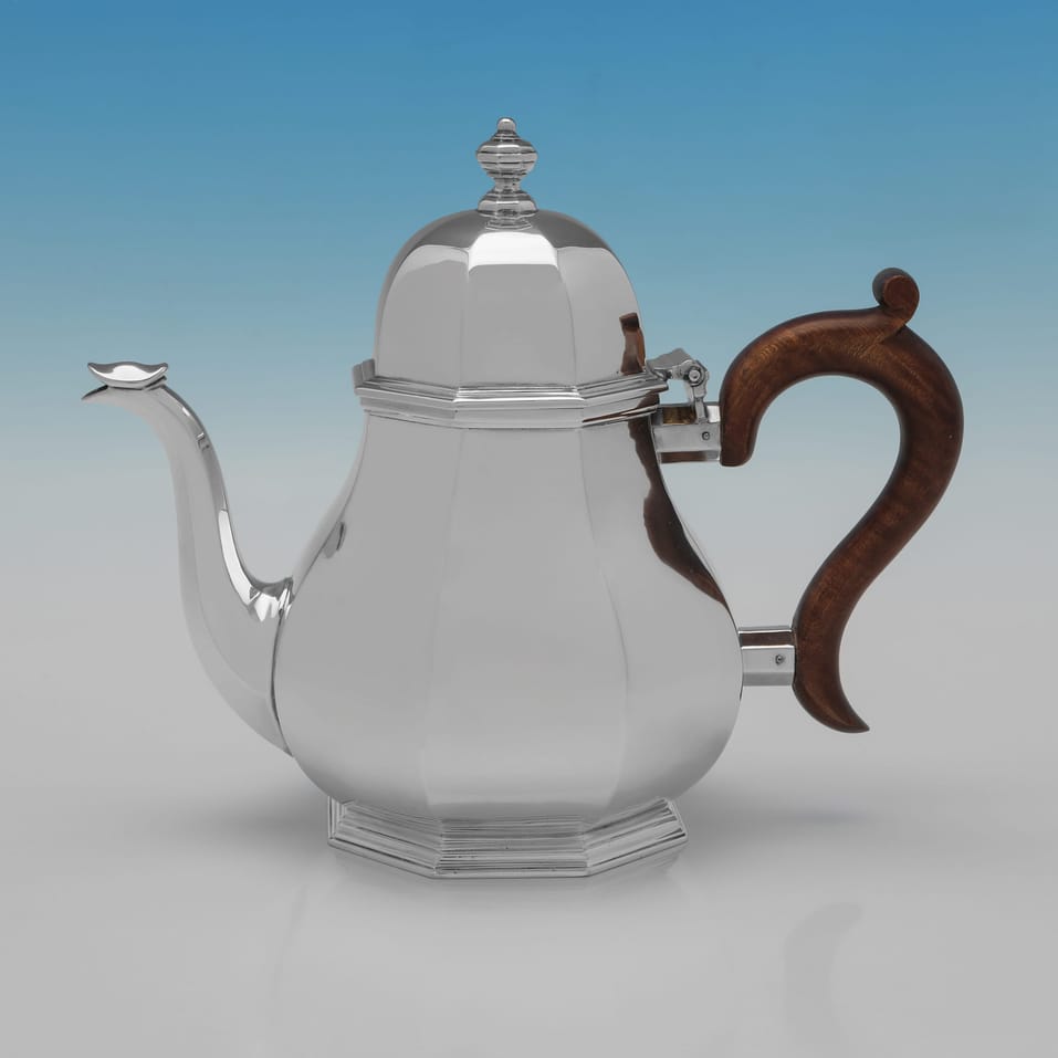 Sterling Silver Tea Set - hallmarked in 1971 Birmingham - Elizabeth II - Image 2