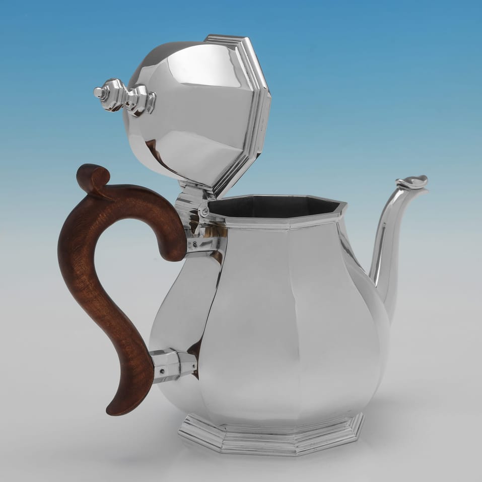 Sterling Silver Tea Set - hallmarked in 1971 Birmingham - Elizabeth II - Image 3