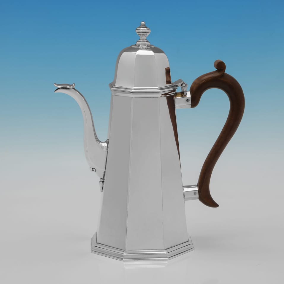 Sterling Silver Tea Set - hallmarked in 1971 Birmingham - Elizabeth II - Image 4