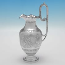 Antique Sterling Silver 'Roman Revival' 4 Piece Tea Set - Roberts & Belk, hallmarked in 1875 Sheffield - Victorian - Thumbnail 4