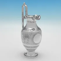 Antique Sterling Silver 'Roman Revival' 4 Piece Tea Set - Roberts & Belk, hallmarked in 1875 Sheffield - Victorian - Thumbnail 5