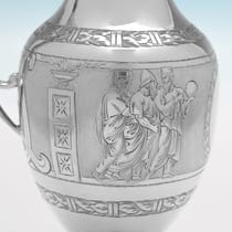 Antique Sterling Silver 'Roman Revival' 4 Piece Tea Set - Roberts & Belk, hallmarked in 1875 Sheffield - Victorian - Thumbnail 6