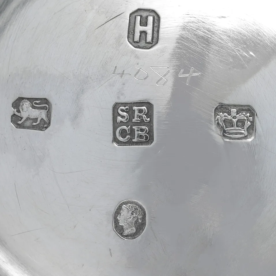 Antique Sterling Silver 'Roman Revival' 4 Piece Tea Set - Roberts & Belk, hallmarked in 1875 Sheffield - Victorian - Image 7