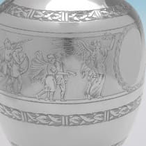 Antique Sterling Silver 'Roman Revival' 4 Piece Tea Set - Roberts & Belk, hallmarked in 1875 Sheffield - Victorian - Thumbnail 10