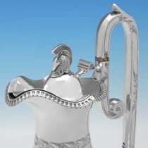 Antique Sterling Silver 'Roman Revival' 4 Piece Tea Set - Roberts & Belk, hallmarked in 1875 Sheffield - Victorian - Thumbnail 12