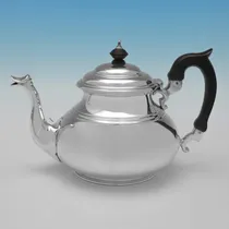 Sterling Silver 4 Piece Tea Set - Edward Barnard & Sons, hallmarked in 1960 London - Elizabeth II - Thumbnail 2