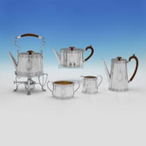 Antique Sterling Silver 5 Piece Tea Set - Mappin & Webb, hallmarked in 1915 Sheffield - George V - Thumbnail 1